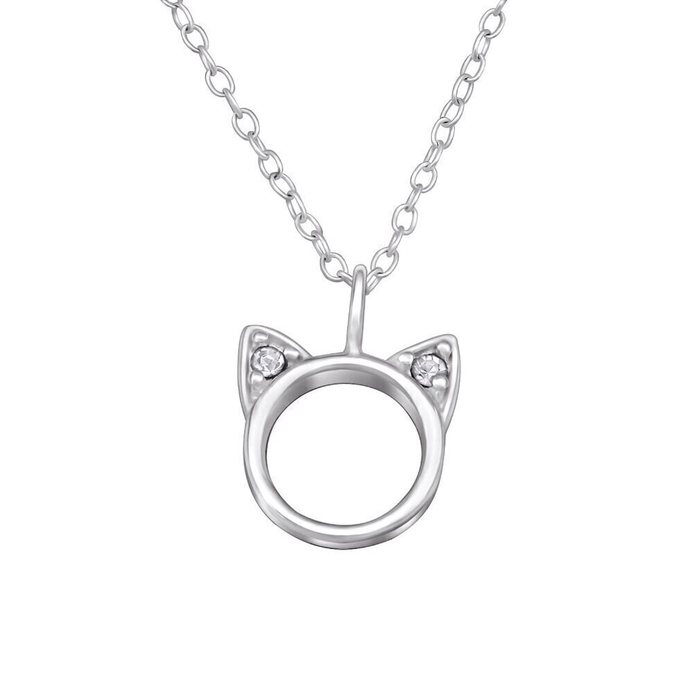Sterling Silver Cat Ears Pendant Necklace – Cute & Minimalist Jewelry